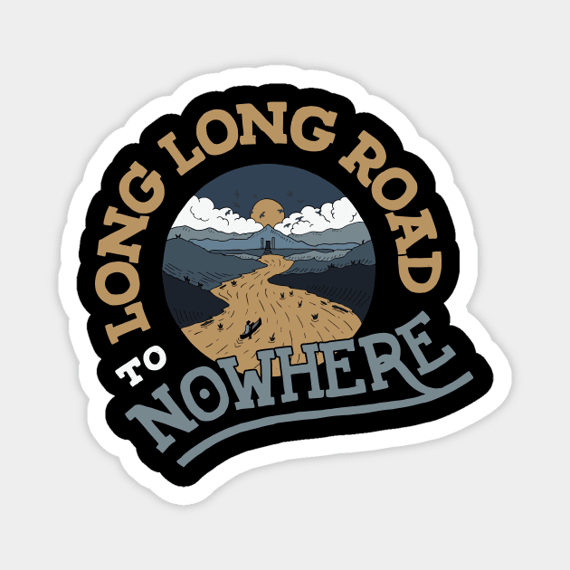 Long road Magnet by goshawaf