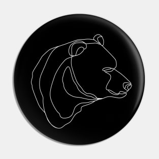 Bear Minimalist One Line Drawing Minimal Outdoors Wildlife Pin