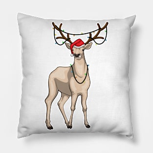 Reindeer Christmas Fairy lights Pillow