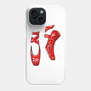 Top 10 best gifts for dancers. Ballet pointe shoes in red. Ballerina dancer dancing dance Phone Case