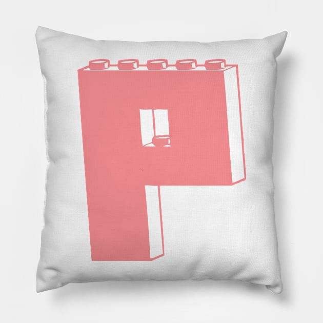 THE LETTER P, Customize My Minifig Pillow by ChilleeW