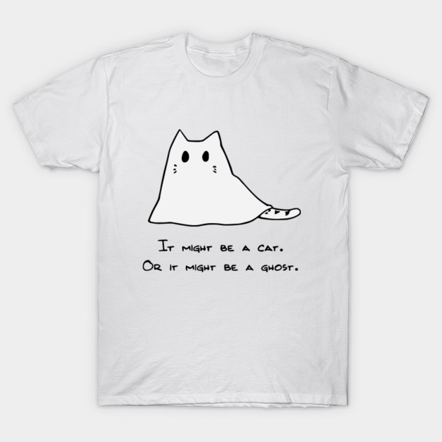 Cat Ghost Funny Cat Design T Shirt Teepublic Uk