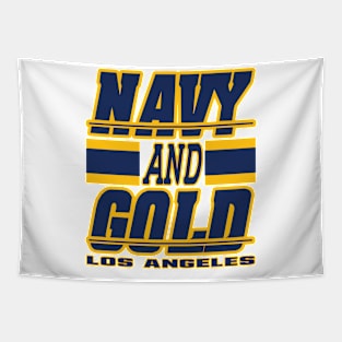 Los Angeles LYFE Navy and Gold LA True Football Colors! Tapestry