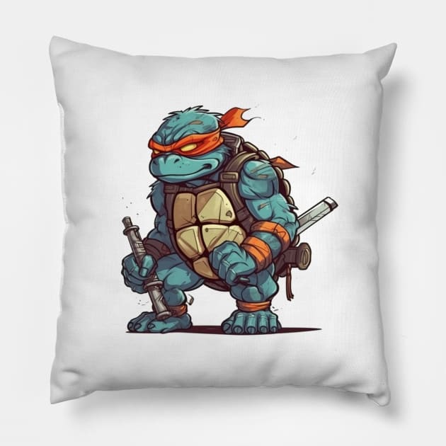 The Teenage Mutant Ninja Turtles Pillow by gblackid