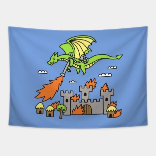 Dragon with a Flamethrower Tapestry