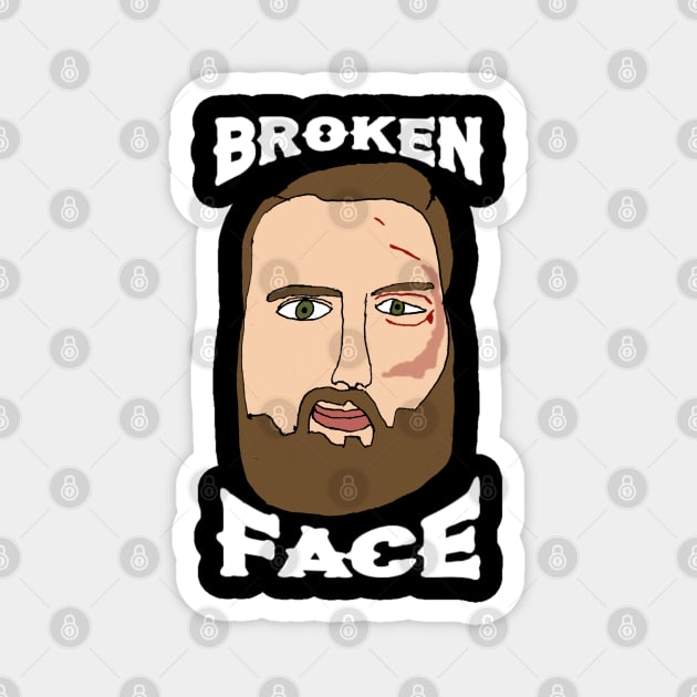 Broken Face Magnet by StevenBaucom