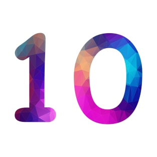 Number 10 Colorful Art Gift T-Shirt