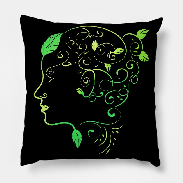 Ornaments Show Veggies In My Head, Vegetarian And Vegan Pillow by SinBle