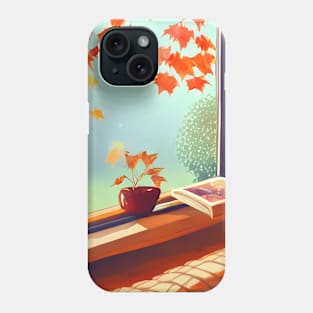 Fall Vibes Autumn Leaves Pumpkin Halloween Season Around The Corner Phone Case