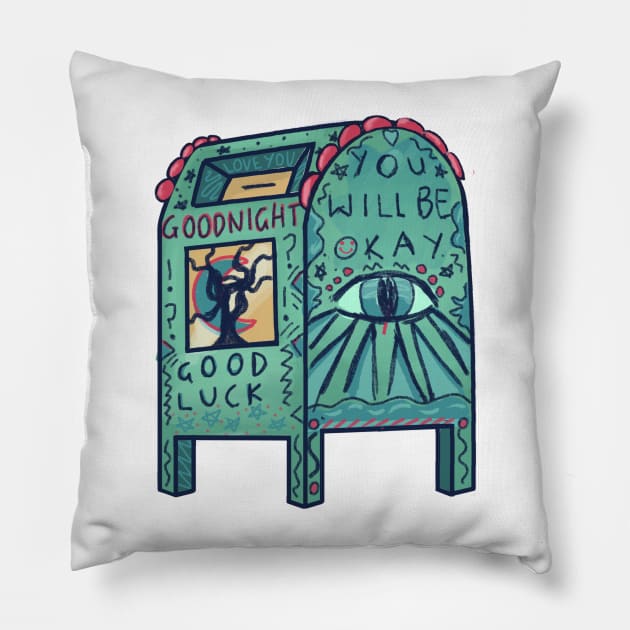 danger days mailbox shrine Pillow by mol842