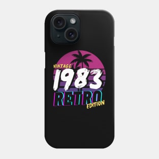 Vintage Sunset 1983 Men Women 80s Retro Phone Case