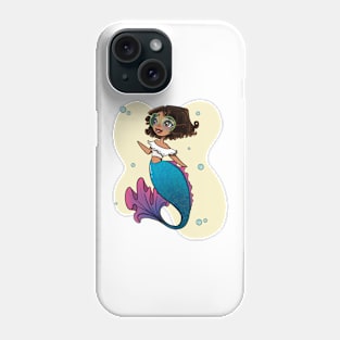 Colombian Mermaid With Green Glasses Phone Case