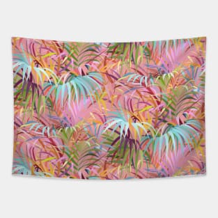 Tropical mood on peony pink sunrise Tapestry