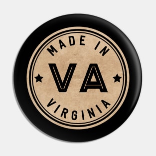 Made In Virginia VA State USA Pin