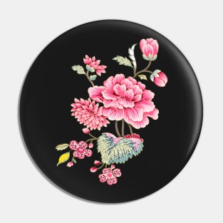 Hot Pink Flower Bouquet Pin