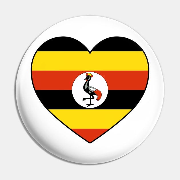 Heart - Uganda Pin by Tridaak