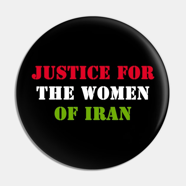 Justice for the Women of Iran Pin by valentinahramov