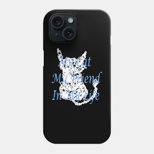 Scribble White Cat Phone Case