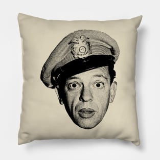 Funny Barney Fife Head Pillow