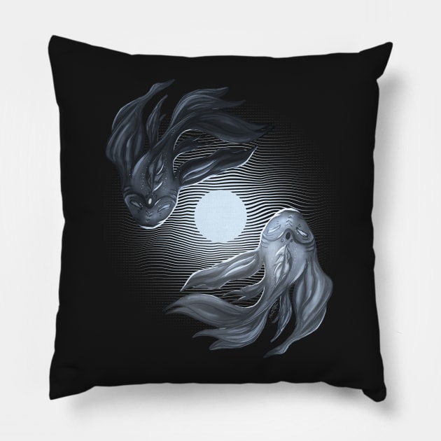 Balance Within Yin and Yang. Pillow by hybridgothica