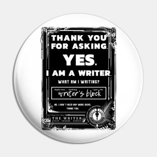 Writer's block Pin