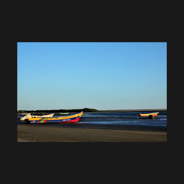 Nicaragua - coucher de soleil sur bateau de pêcheur by franck380