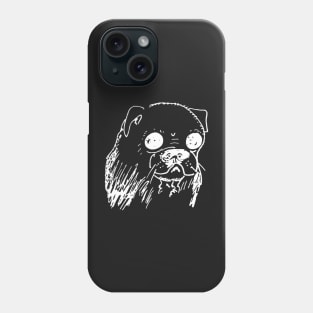 Pepper the pug--white no text Phone Case