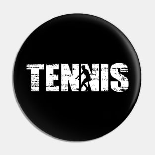 Distressed Look Tennis Gift For Tennis Players Pin