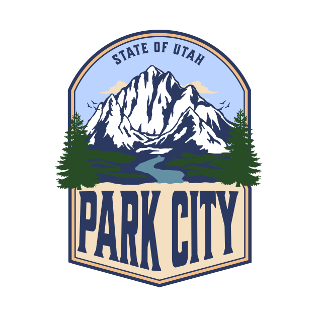 Park City Utah Vintage Mountain by alvarsprints