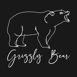 Grizzly Bear One Line Art - Grizzly Bear T-Shirt