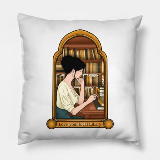 Love your local libary Pillow