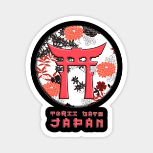 Torii Traditional Japanese Gate Japanese Flag Japan Symbol Floral Pattern Chrysanthemum Cherry Blossom 57 Magnet