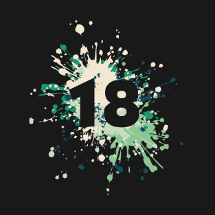 Number 18th Color Splash T-Shirt