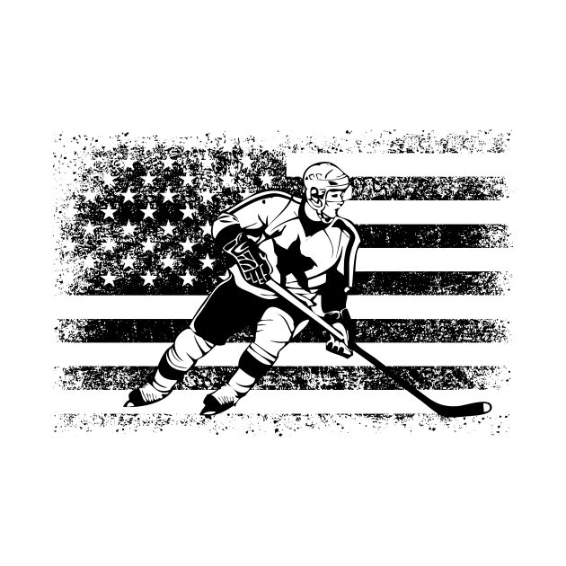 American Ice Hockey by ThyShirtProject - Affiliate