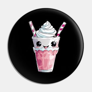 Pink Strawberry Milkshake Pin