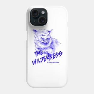 Wolf, The Wilderness-  Blue Design Phone Case