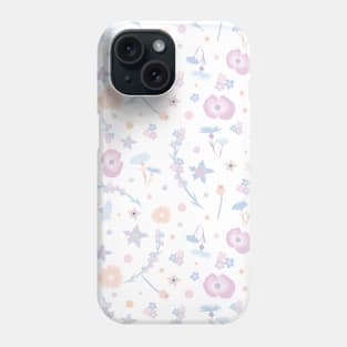 Blue and Pink Floral Pattern Phone Case