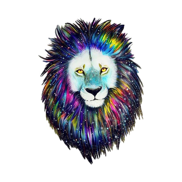 Colorful Lion by JuicypeachXx