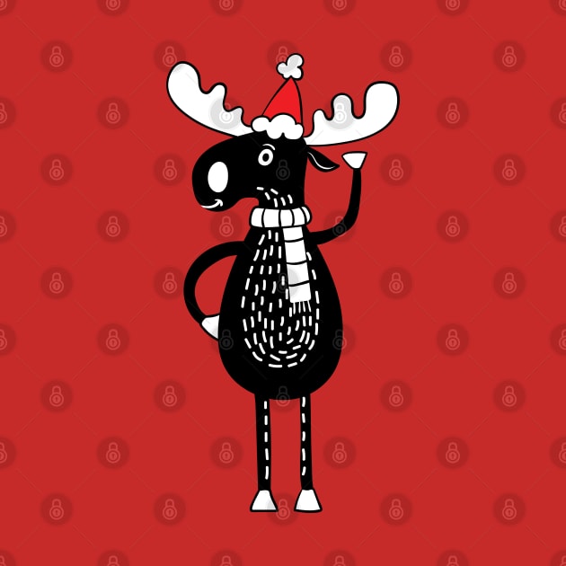 Christmas black moose by holidaystore