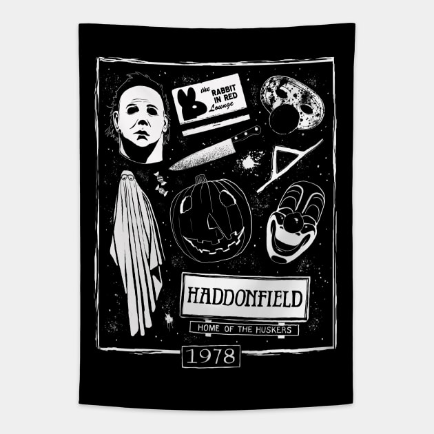 Welcome to Haddonfield! Tapestry by Mushabon