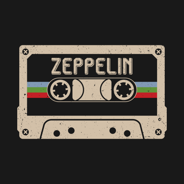 Personalized Zeppelin Name Birthday Vintage Cassette Tape by Horton Cyborgrobot