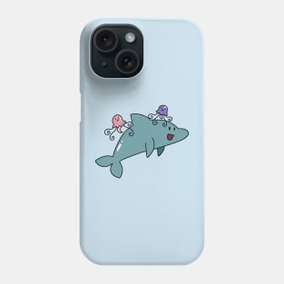 Dolphin with Jellyfish Friends Phone Case