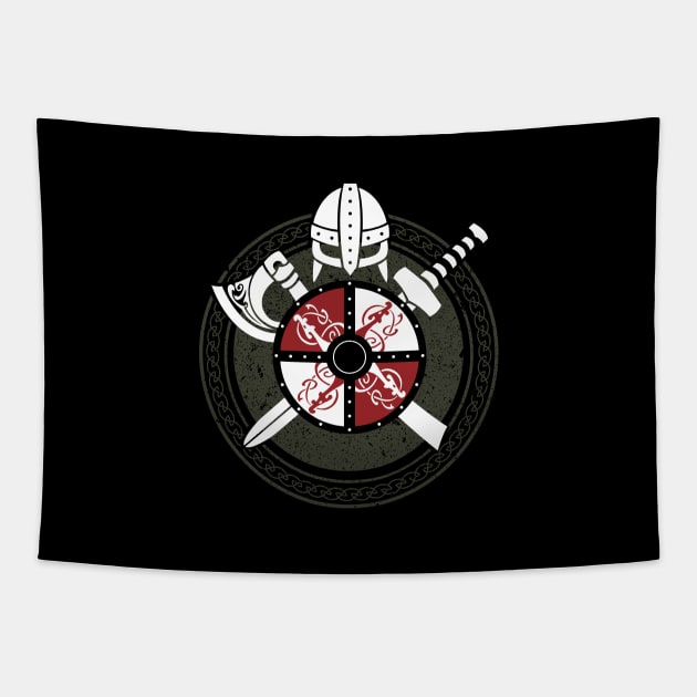 viking warrior Tapestry by walterorlandi