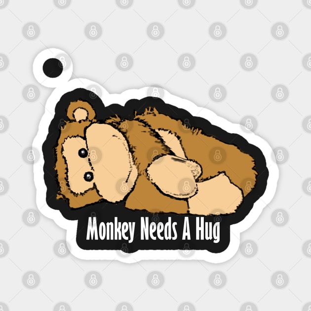 Monkey Needs A Hug Magnet by ixxneoxxi