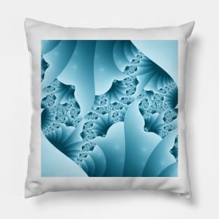 Blue Shell Abstract Pillow