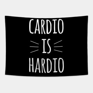 Cardio Is Hardio Cool Creative Funny Typography Design Tapestry