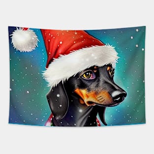 Holiday Dachshund Tapestry