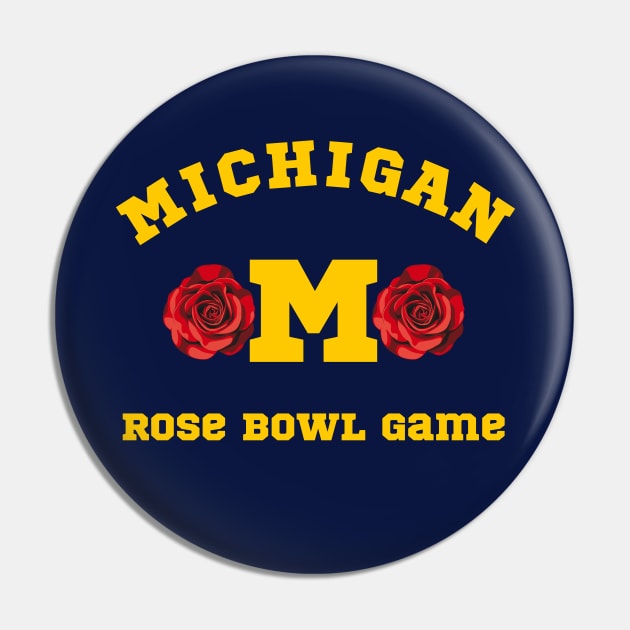 Michigan Rose Bowl Game Pin by Rabeldesama