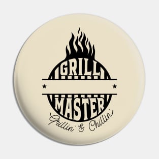 Grill master, grilling and chilling; grill; bbq; barbeque; meat; cook; cooking; chef; cooks; gift for husband; dad; father; food; Pin