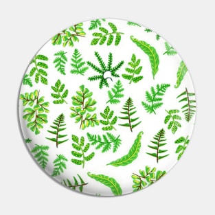 Ferns in Gouache Pattern Pin